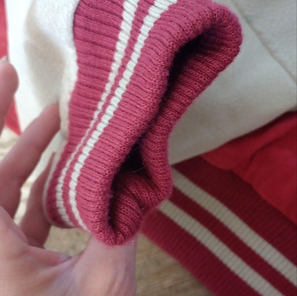 Vintage Red Oak Alabama Crimson Tide Suede Leather Varsity Jacket, Size XL - Picture 6 of 12